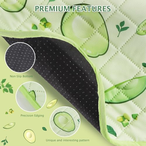 BVAGSS Washable Pee Pads for Dogs, 2 Pack Reusable Leakproof Puppy Wee Wee, Non-Slip Waterproof Pet Training, Super Absorbent Whelping XH081 (Avocado, 36X24 Inch)