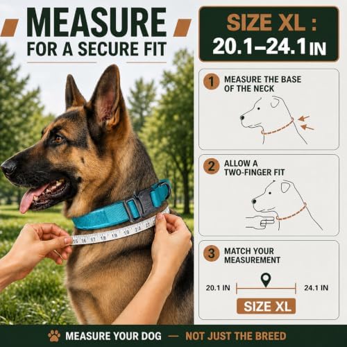 Tactical Dog Collar with Handle, Heavy Duty Nylon for Large Dogs