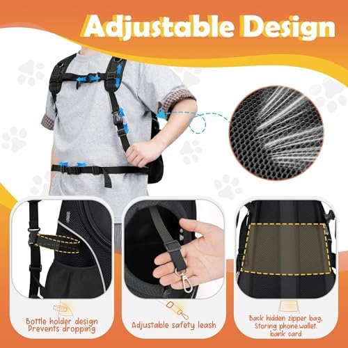 WOYYHO Pet Dog Carrier Backpack with Windows, Ventilated Small Dog Backpack
