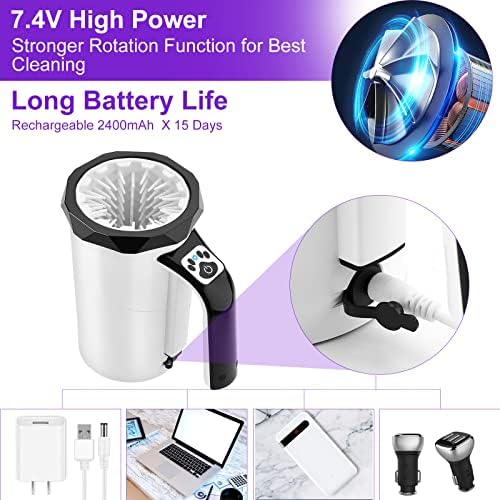 Rechargeable Automatic Dog Paw Cleaner, 2 in 1 Portable Dog Paw Washer Cup