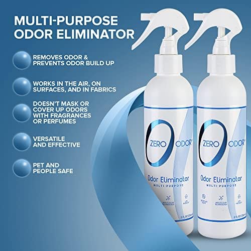 Zero Odor Multi-Purpose Odor Eliminator, Fabric & Room Deodorizer, 2 Pack