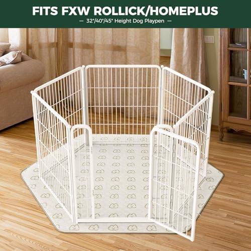 FXW Washable Pee Pads for Dogs, Super Absorbent, 35" Hexagon, 2 Packs