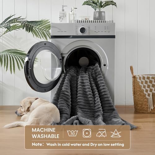 FunFurry Flannel Washable Pee Pad for Dogs - 2 Pack Reusable Dog Pee Pads Extra Large, Fast Absorb Pet Playpen Mat with Non-Slip Back, Waterproof Puppy Training Pad. (Dark Grey, 36" X 72")