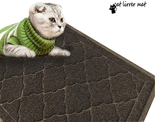 Cat Litter Mat Traps Litter from Litter Box XL Size 47"X36" Durable Trapping Rug, Non-Slip and Waterproof, Easy to Clean