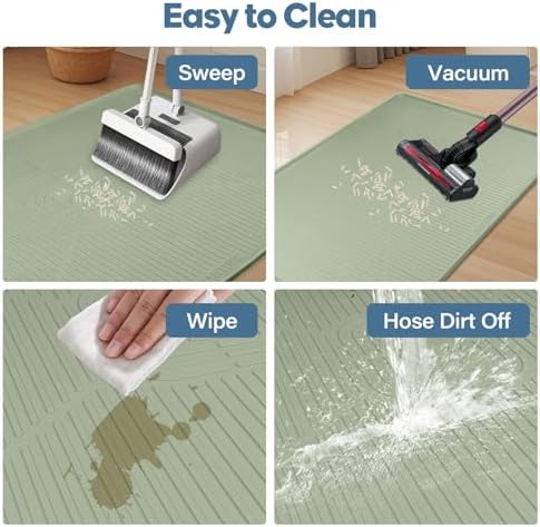 Lorvain Cat Litter Mats,45"x30" Extra Large Silicone Cat Mat for Litter Box