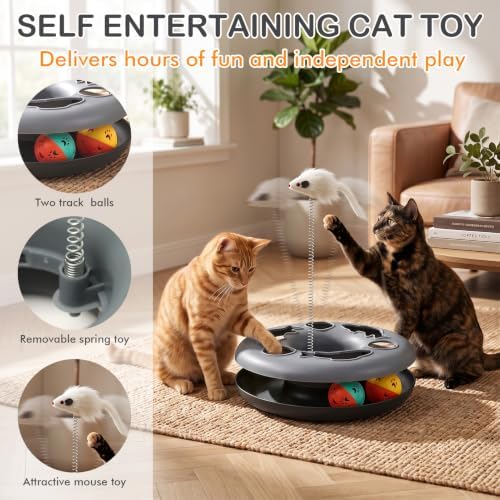 Cat Tunnels for Indoor Cats, 6-in-1 Interactive Cat Tunnel Toys for Kitten