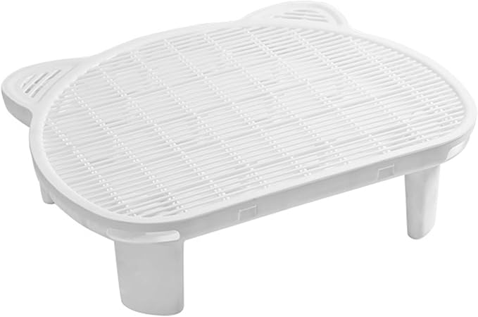 SpaceTime Cat Litter Mat Litter Trapping Mat,20.08"x15.94"x5.91"Large Dual-Layer Cat Litter Box Mat for Kitty,Floor Protection,Waterproof Urineproof(White)