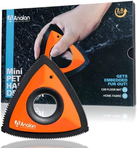 Analan Mini Pet Hair Remover for Car Detailing Dog Hair Tool Brush(Orange)