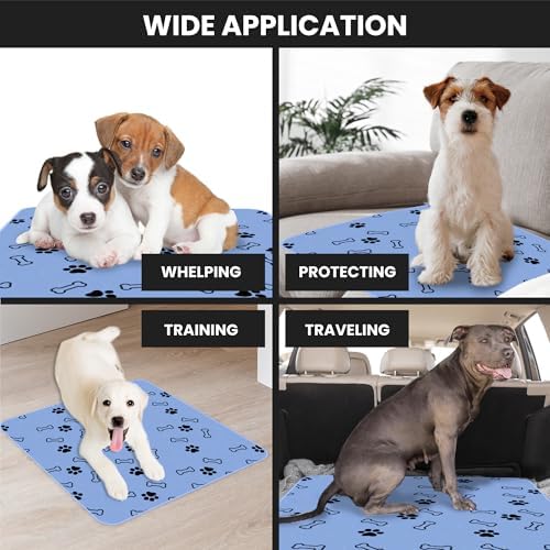 Buddy's Best Washable Pee Pads for Dogs - Medium (34"x36") - Ultra-Absorbent, Non-Slip, Ideal for Playpens, Training, Incontinence - (2-Pack) + Bonus Grooming Glove