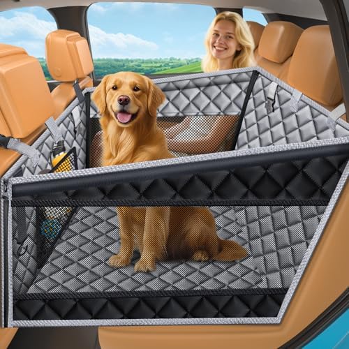 URPOWER Hard Bottom Dog Car Seat for Back Seat, Waterproof Hammock