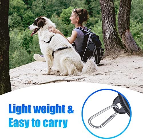 Large Dog Bowl Pet Collapsible Bowls, 2 Pack Collapsible Dog Water Bowls for Cats Dogs, Portable Pet Feeding Watering Dish for Walking Parking Traveling with 2 Carabiners (Large, Black+Black)