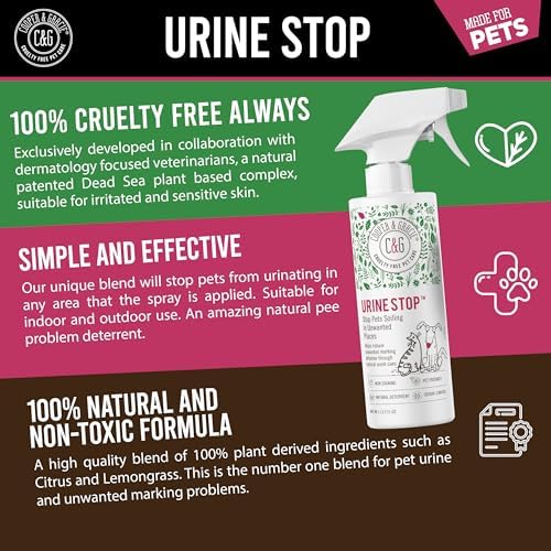 Cooper and Gracie Urine Stop Spray for Pets Odor Neutralizer Training Aid