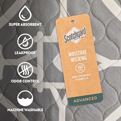 Paw Inspired Designer Medallion Print Dog Pads, 36x36 Inch Size, 2 Pack