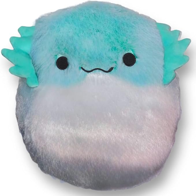 Squishmallow Official Kellytoy Plush Scaley Squad Frogs Lizards Snakes Squishy Soft Plush Toy Animals (Teal/White Fluffy, Flannery Bearded Dragon, 12 Inch)