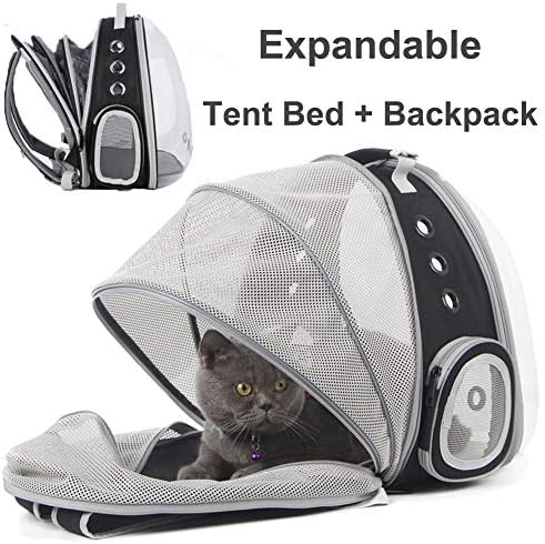 Cat Bubble Backpack with Fan, Fit up to 12 lbs, Space Capsule Astronaut Clear Window Pet Travel Carrier Backpack for Cat and Small Puppy