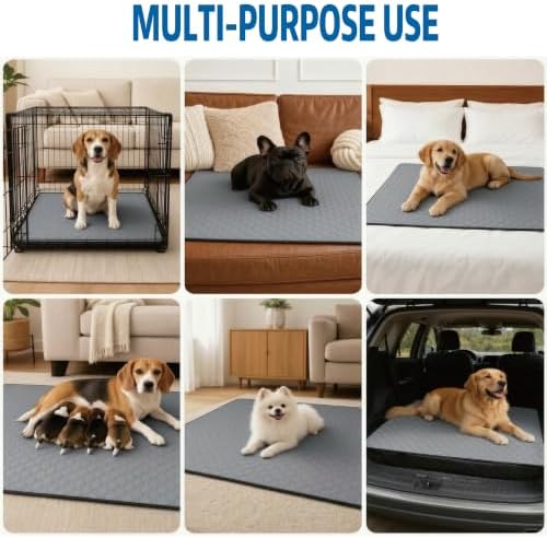 Washable Pee Pads for Dogs, 18x24 Dark Grey 2 Pack