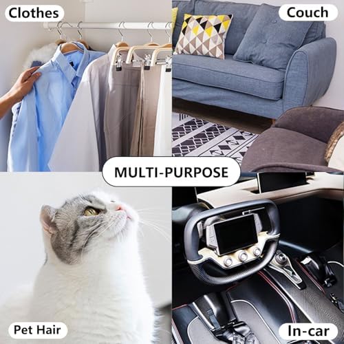 Mini Lint Roller Travel Size, Reusable Portable Lint Roller for Clothes, Travel Essentials with 150 Sheets Refillable, Sticky Small Pet Hair Remover for Purse Bag Car (Rose)