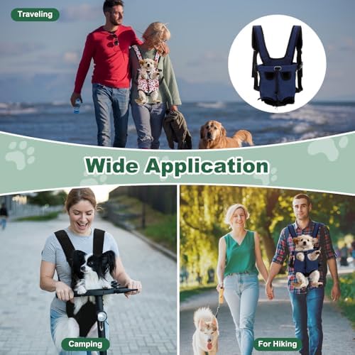 Front Pet Carrier Backpack for Small Dogs and Cats Up to 5.5 lbs, Adjustable Breathable Dog Carrying Backpack, Small, (Blue, 1 Pcs) Intended for Hiking/Camping/Traveling