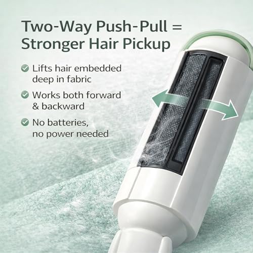 Pet Hair Remover Roller- Pet Hair Removal Tool with Strong Grip for Effortless Cleaning- Pet Hair Roller Lifts Fur from Clothes, Furniture & Car- Keep Your Home Fur-Free with Easy Cat Hair Lint Roller