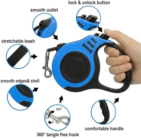 PETIMP Retractable Dog Leash Lightweight 16FT Leash Set
