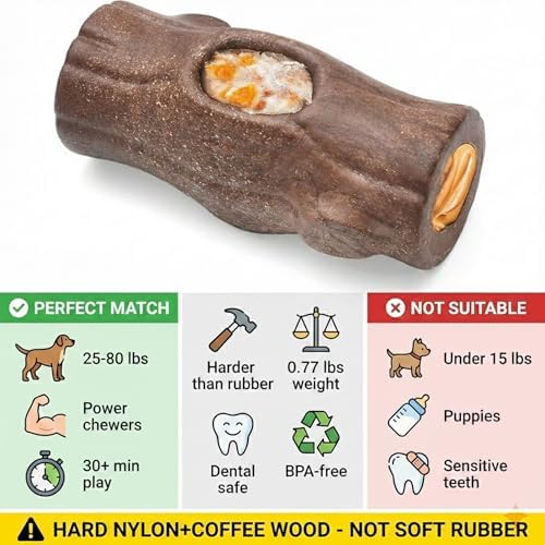 1 Pack Dog Toys for Aggressive Chewers Brown