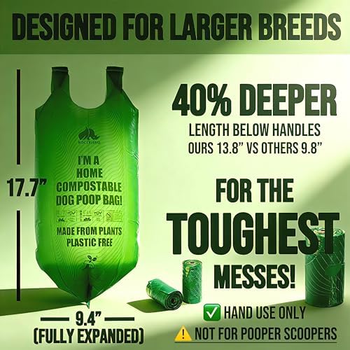 RockRhino XL Dog Poop Bags, Ultra Thick & Deep, 4-Layer Interlocked Bottom