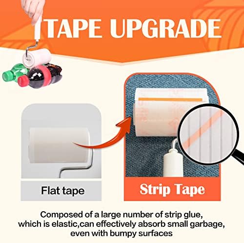Lint Roller for Pet Hair Extra Sticky Portable Lint Rollers 210 Sheets Value Set 3 Rollers with 1 Handle 1 Cover Strong Adhesive Lint Remover for Clothes Furniture Carpet Dog & Cat Hair