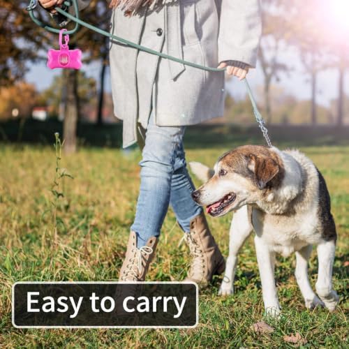Arroyner 10 Pack Bone Shaped Poop Bag Dispenser Pet Waste Disposal Bag Dispenser (Random Color)
