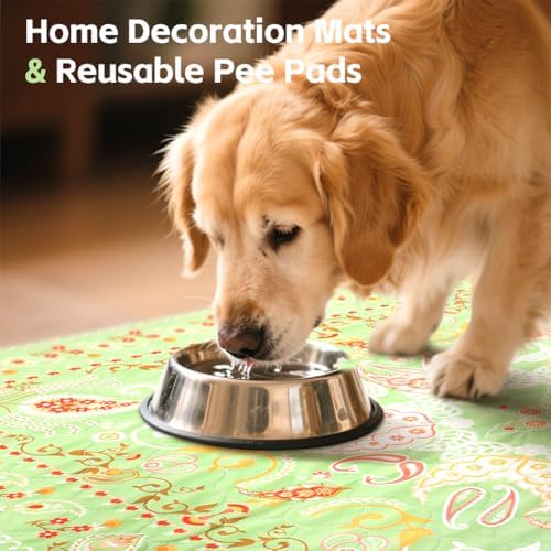Extra Large Washable Dog Pad 63" x 63", XL Reusable Whelping Mat for Dogs, Massive Waterproof Puppy Training Pad for Large Rug Protection & Playpens, Non-Slip Absorbent Dog Floor Mat