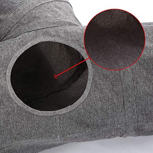 Ownpets 10" Large Cat Tunnel 3-Way T-Shape Oxford Fabric for Large Cat
