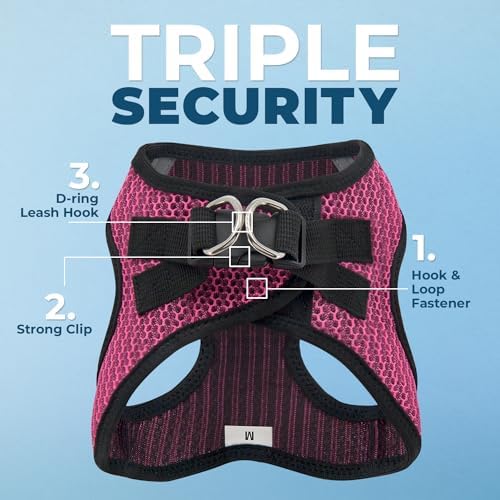 Voyager Step-in Air Dog Vest Harness - Fuchsia 2-Tone, Large