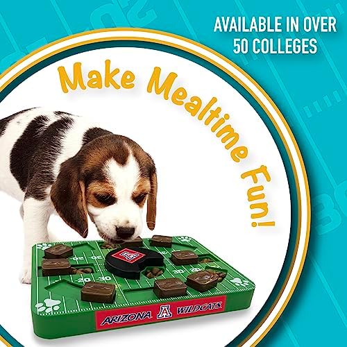 NCAA Puzzle Toy Slow Feeder, Puzzle Treat Dog Toy, Interactive Dog Treat Toy, Dog Puzzle Feeding Slow Toy (Arizona Wildcats)