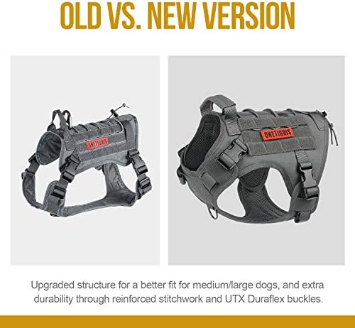 OneTigris Tactical Dog Harness No-Pull Service Vest for Small Medium Dogs