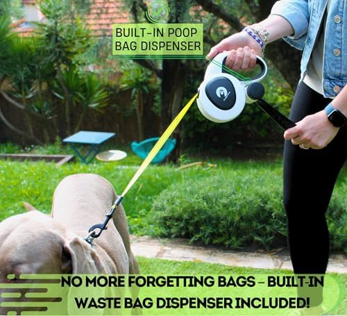 Snuggle Paws All-in-One Heavy Duty Retractable Dog Leash for Small Dogs