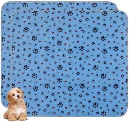 Washable Pee Pads for Dogs,2 Pack Extra Large 48"x48" Super Absorbent Reusable Puppy Pads,Non-Slip 100% Waterproof Dog Pee Pad,Pet Training Pads for Couch, Crate,Potty Training,Floor