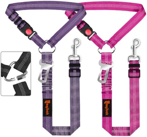 Laqibak Removable Dog Seat Belt Harness for Car, 3 in 1 Pet Seatbelt Leash