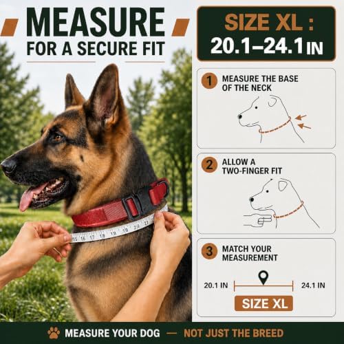 Tactical Dog Collar with Handle, Heavy Duty Nylon for Large Dogs