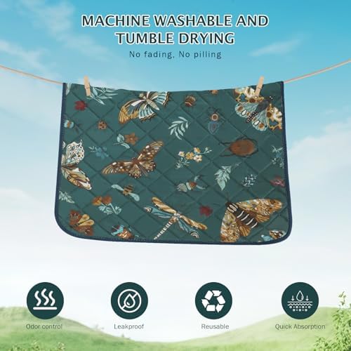 IEUUMLER Washable Pee Pads for Dogs, 1 Pack Insect Pattern Reusable Waterproof Puppy Potty Pads, Non-Slip Absorbent Pet Training Pads for Playpen Crate Bed EU014
