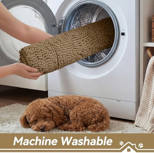 Bcoimo Super Absorbent Dog Door Mat, 30"*20" Anti Slip Mat for
