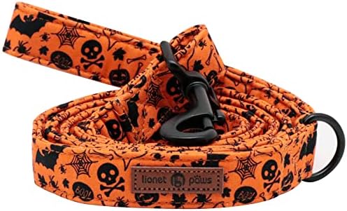 Lionet Paws Dog Leash for Small, Medium, Extra Small Dogs - Orange, 4.4ft (135cm), Cotton