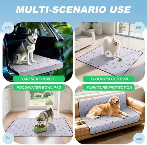 Washable Pee Pads for Dogs, 2 Pack Puppy Pads, Super Absorbent & Leakproof with Anti-Slip Bottom for Dog Training, Crates, Car, Pet Pee Pads, and Furniture Protection,36"x41"