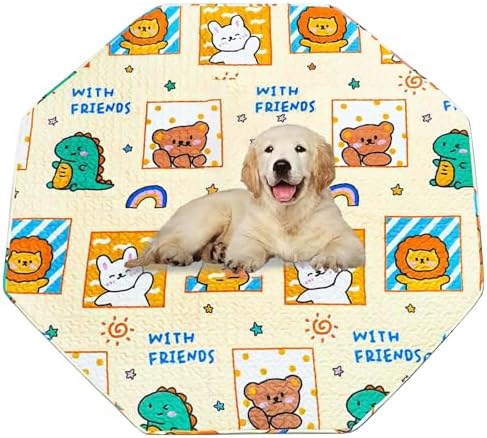 Dog Playpen Urine Pad Dog Pee Pads Puppy Mats,Fits 24 Inch 8 Panels Regular Octagon Pet Fence [PLAYPEN Not Included] Reusable Washable Whelping Pet Mattress Pad Puppy Training Pads for Crate, Kennel