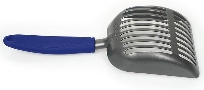 Cat Litter Scoop, Kitty Metal Scooper, Aluminum Alloy Sifter, Kitten Pooper Lifter, Deep Shovel, Long Handle, Poop Sifting, Durable, Heavy Duty, for Litter Box