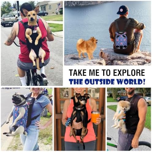 Pawaboo Pet Dog Carrier Backpack, Adjustable Pet Front Cat Dog Carrier Backpack Bag for Small Medium Dogs Cats Puppies, Legs Out, Easy-Fit for Traveling, XL, Denim Blue