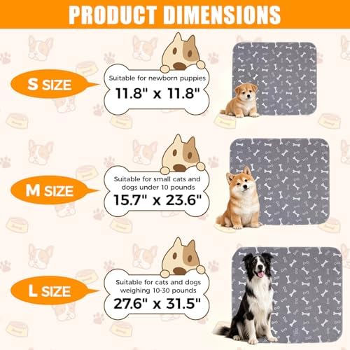 Washable Puppy Pee Pads with Pheromones Reusable