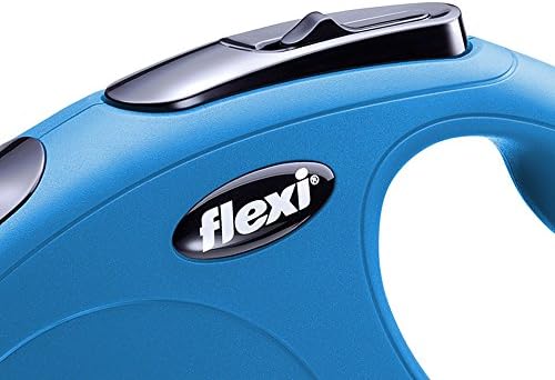 FLEXI New Classic Retractable Dog Leash (Cord), 26 ft, Small, Blue