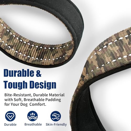Kazazoo Small Dog Collar,Reflective Puppy Collar with Soft Padding Dog Collar No Pull,Lightweight, Nylon Collar for Puppies, Chihuahua, Yorkie & Teacup Dog 3-10 Lbs camo-XS