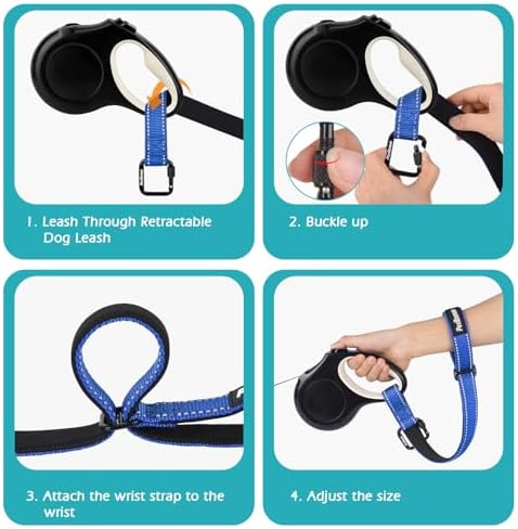 PetBonus Dog Leash Wrist Strap with Lockable Clip for Dog Retractable Leash