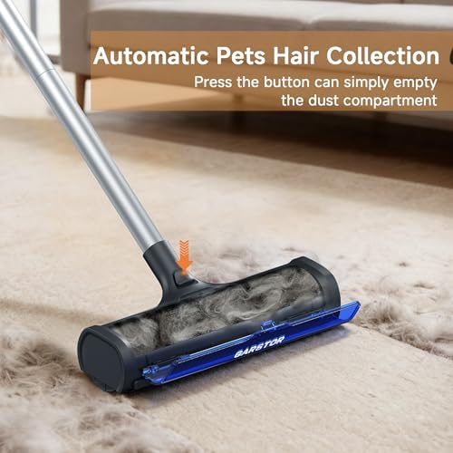 Pet Hair Remover for Carpet, Carpet Sweeper with Dust Container