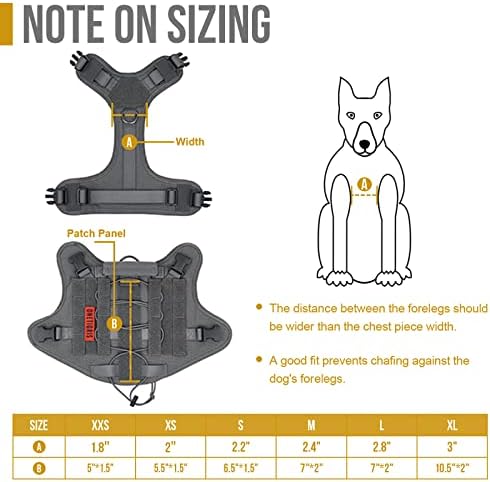 OneTigris Tactical Dog Harness No-Pull Service Vest for Small Medium Dogs